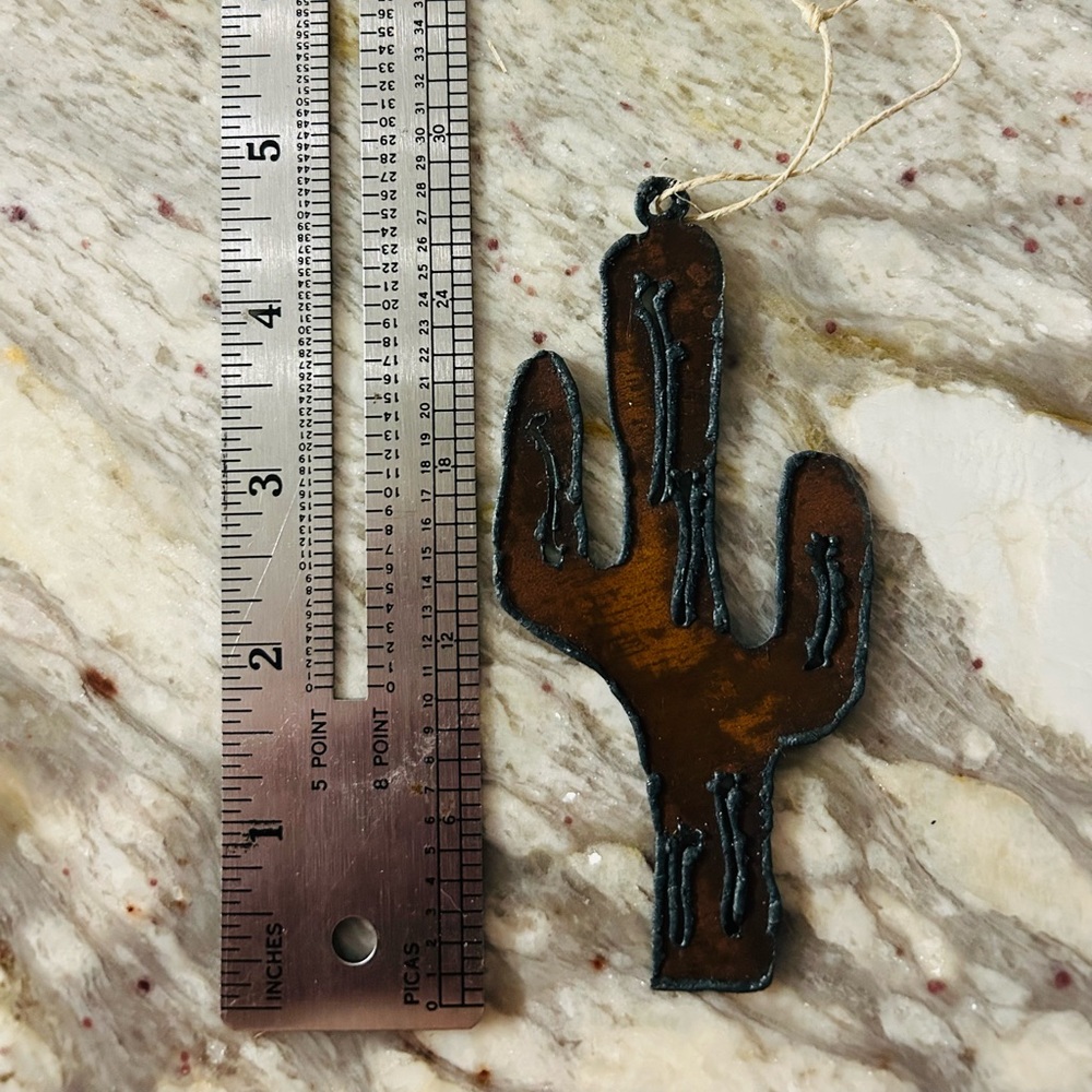 Metal cactus ornament